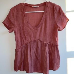 Francescas Mauve Dark Pink Blouse XS